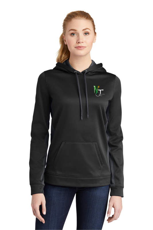 LST235 Sport-Tek® Ladies Sport-Wick® Fleece Colorblock Hooded Pullover