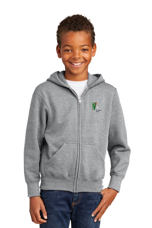 PC90YZH Port & Company® Youth Core Fleece Full-Zip Hooded Sweatshirt