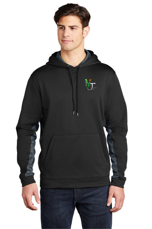 ST239 Sport-Tek® Sport-Wick® CamoHex Fleece Colorblock Hooded Pullover