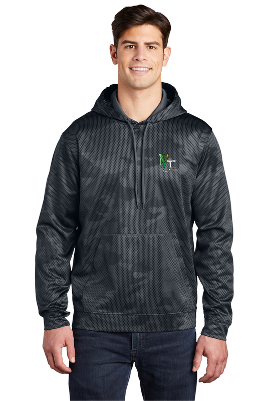 ST240 Sport-Tek® Sport-Wick® CamoHex Fleece Hooded Pullover